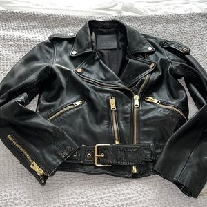 all saints leather jacket